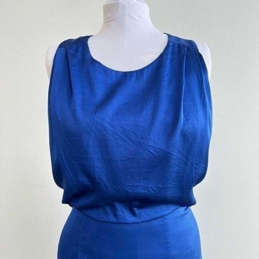 Barney New York Coop Women’s Size 2 Blue Silk Sle… - image 4