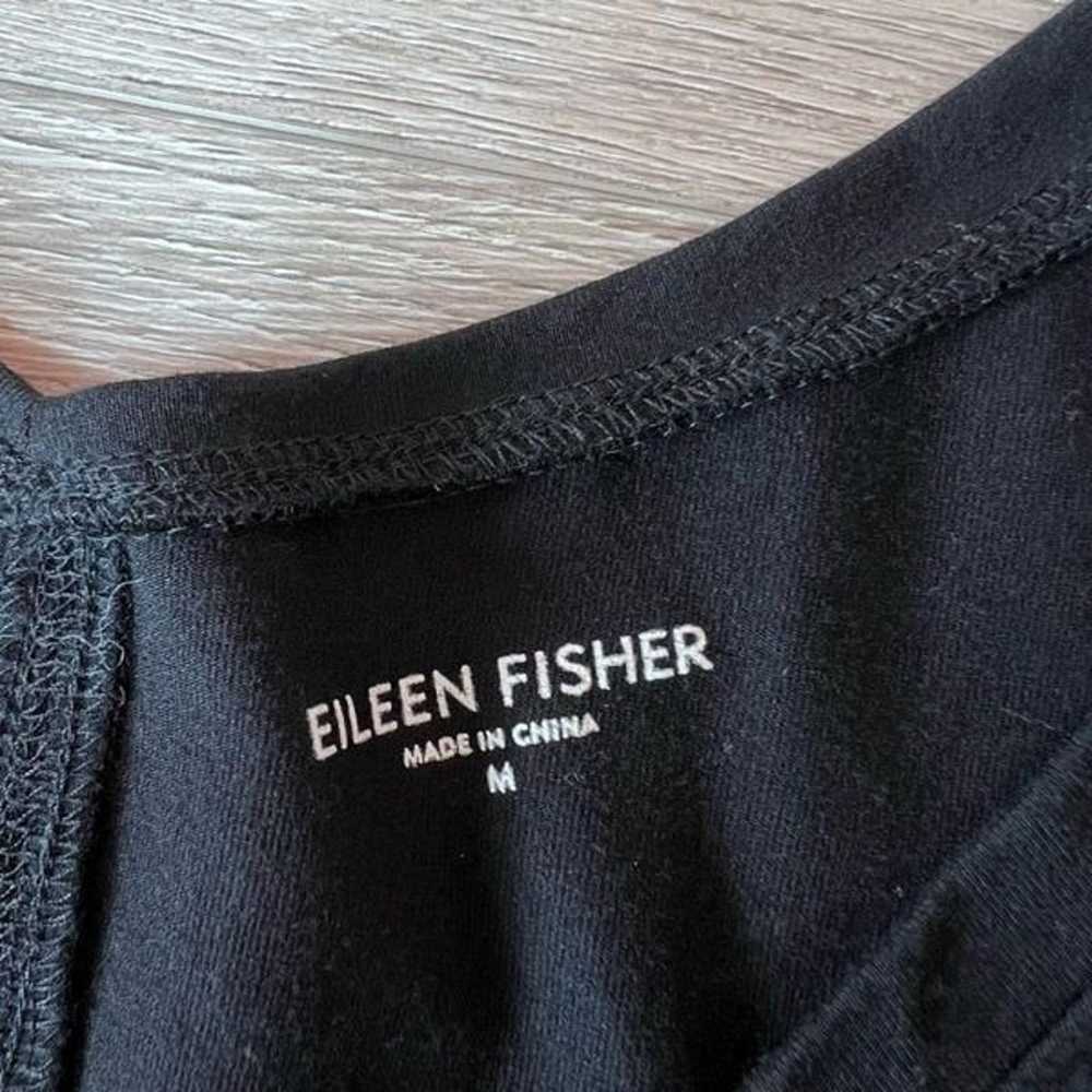 Eileen Fisher Women's Black V-Neck Elbow Length S… - image 3