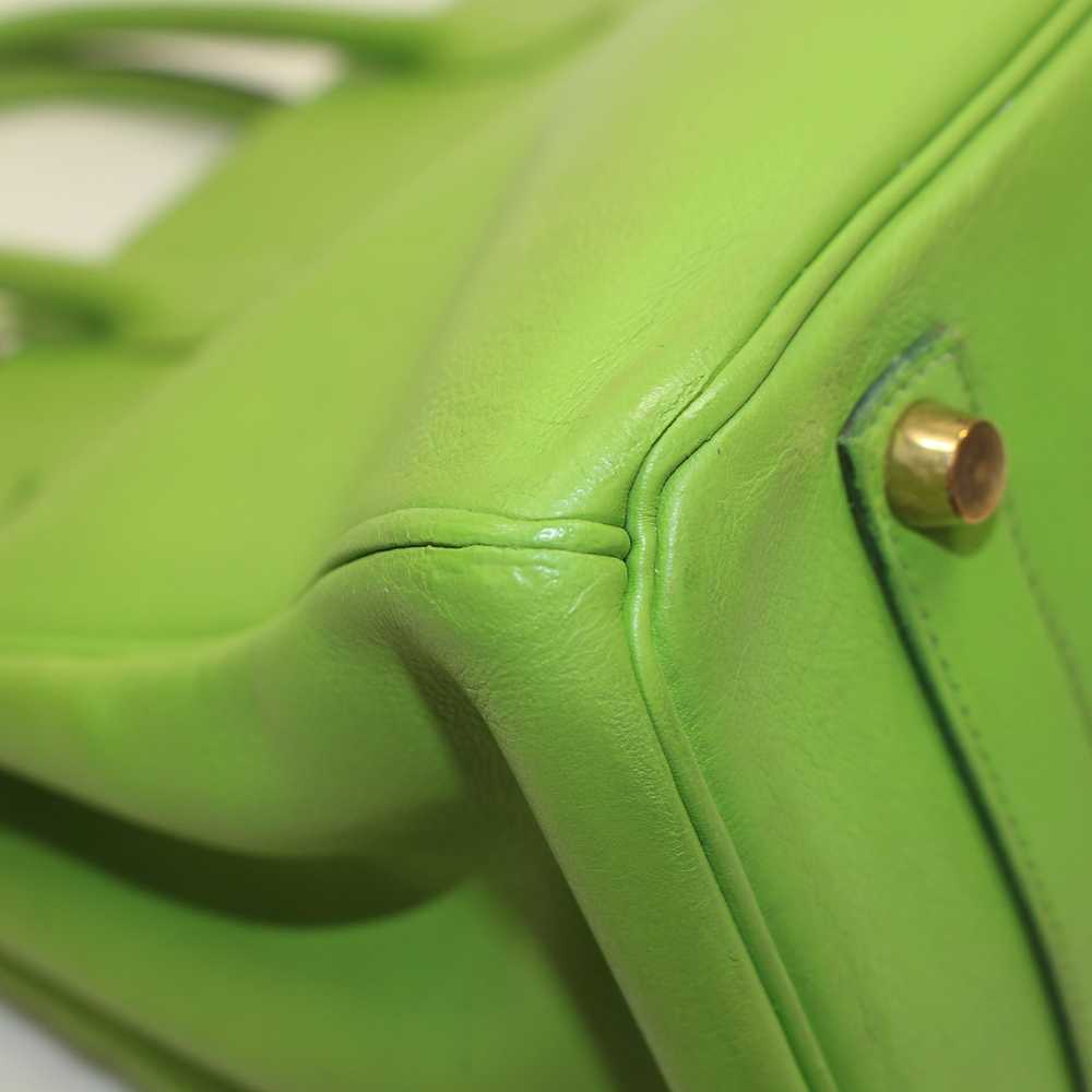 Hermes Hand Bag Birkin35 Light green Leather 4331… - image 11