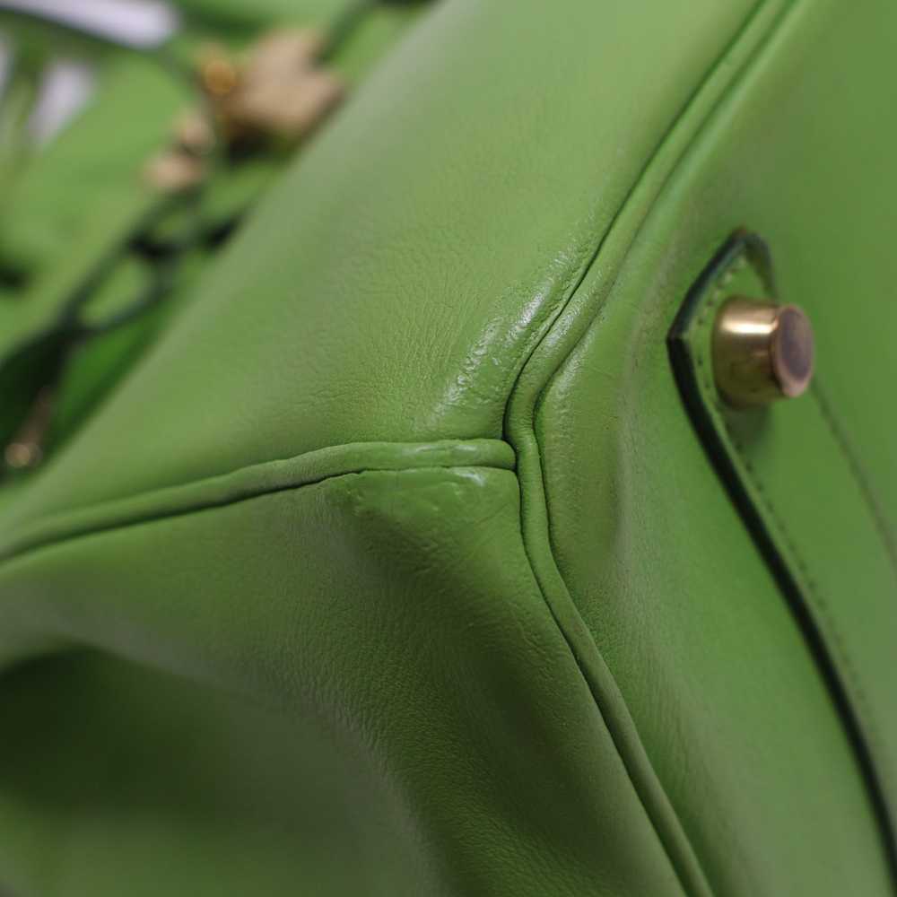 Hermes Hand Bag Birkin35 Light green Leather 4331… - image 9