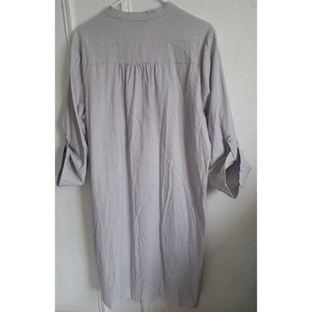 Tahari Womens Large Tab Sleeve Linen Dress Breezy… - image 6