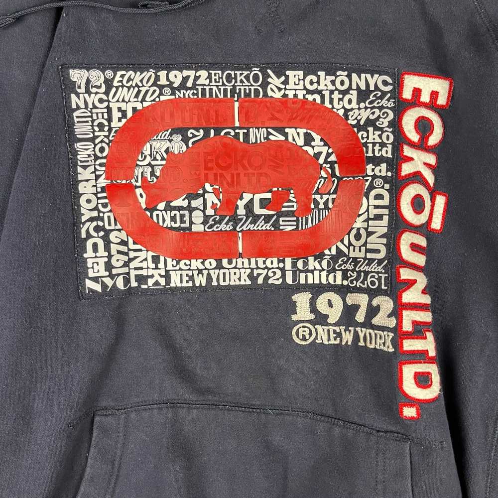 Ecko Unltd. Vintage Embroiderwd 3D Ecko Pullover … - image 2