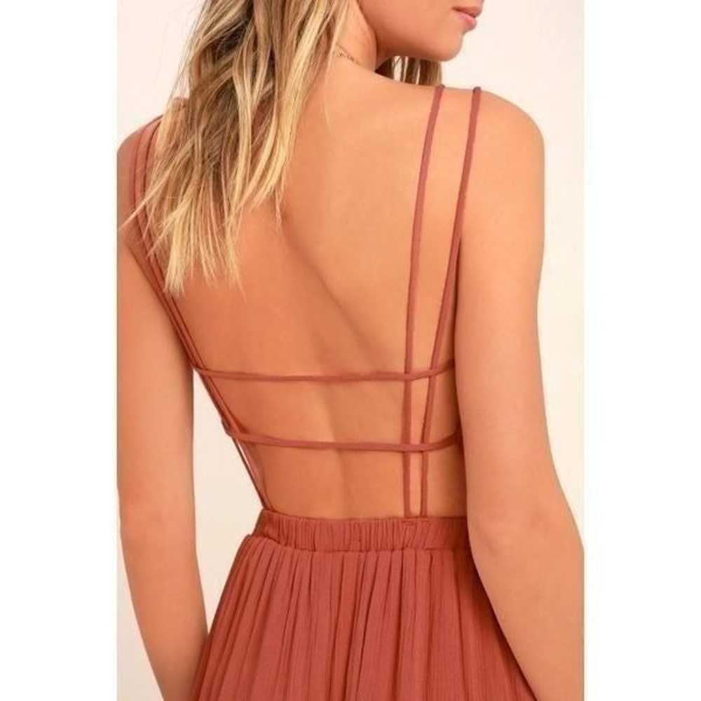 Lulus Women's Strappy Cage Back Side Slit Rusty R… - image 7