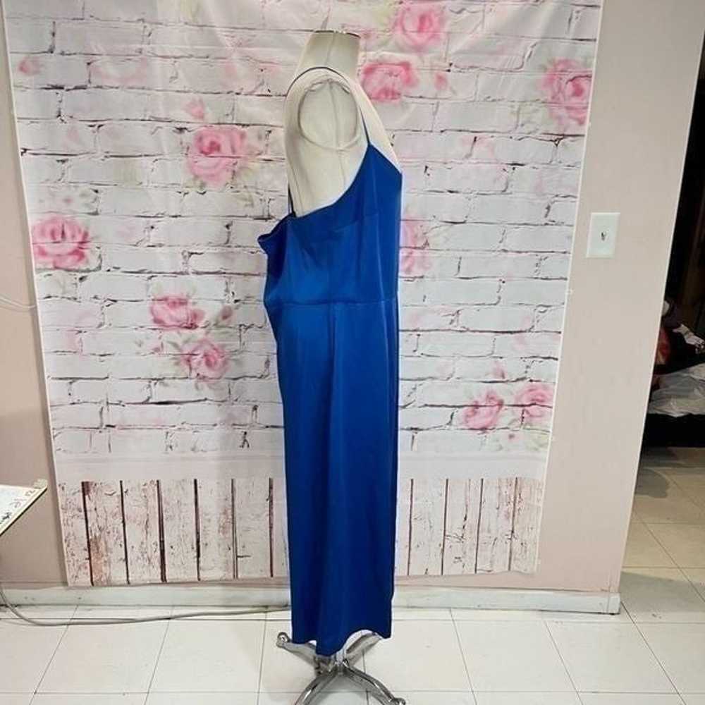 ASOS royal blue cropped wide leg jumpsuit size 14 - image 3