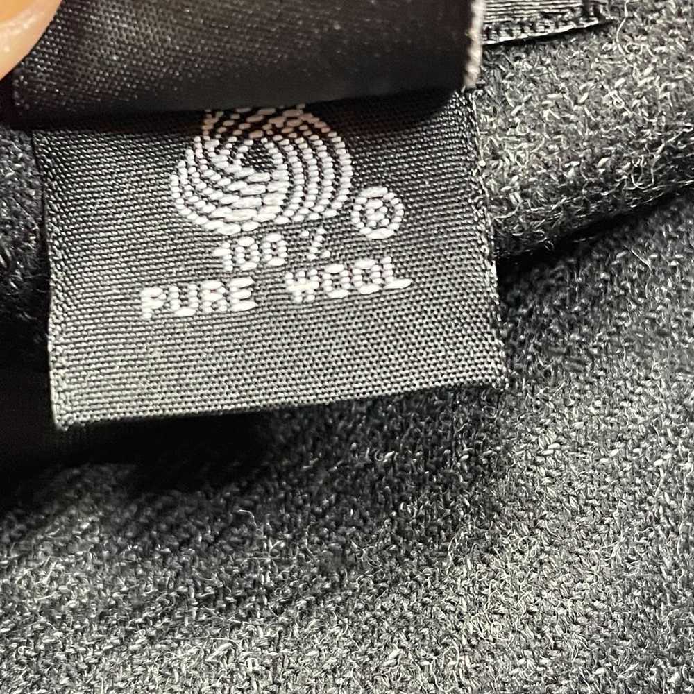 INC Black Charcoal Plaid 100% Wool Short Wrap Ski… - image 4