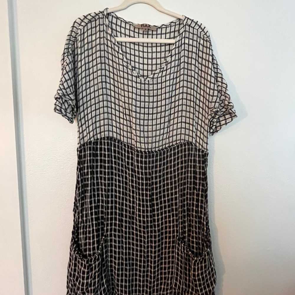 Flax checkered mini dress - image 1