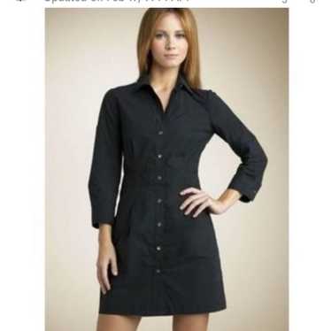 Theory Black Button Down Shirt Dress size 6