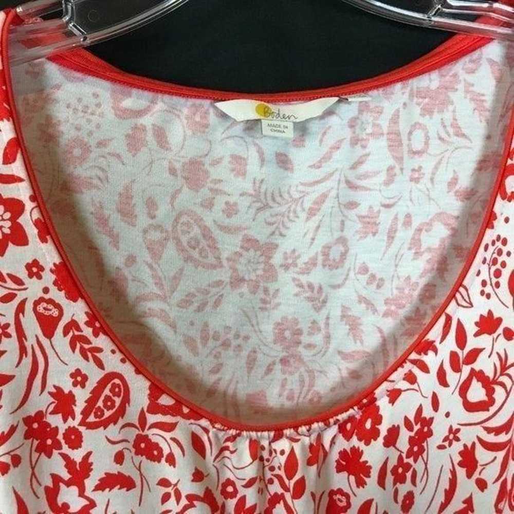 Womens Size 10 Boden Red Floral Paisley Margot St… - image 3