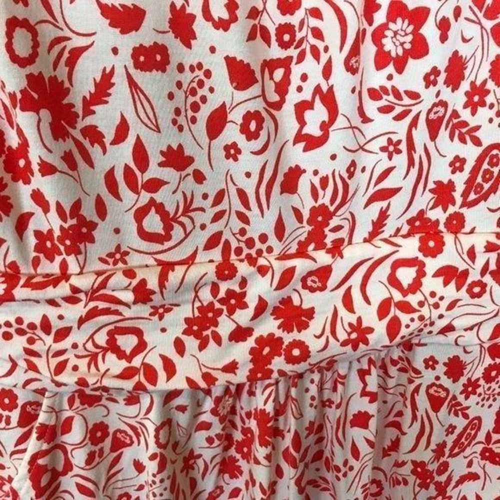 Womens Size 10 Boden Red Floral Paisley Margot St… - image 4