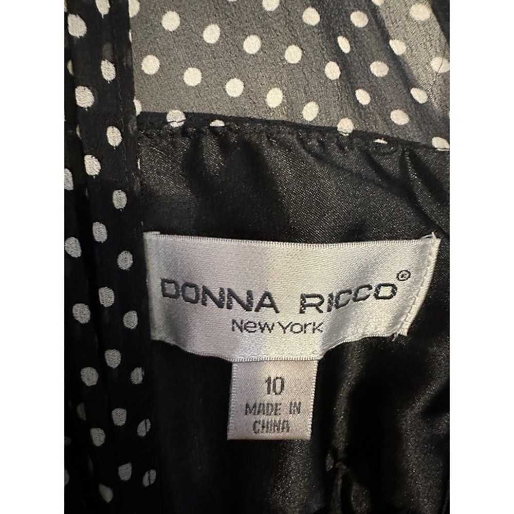 Donna Ricco black and white polka dot dress 10 - image 3