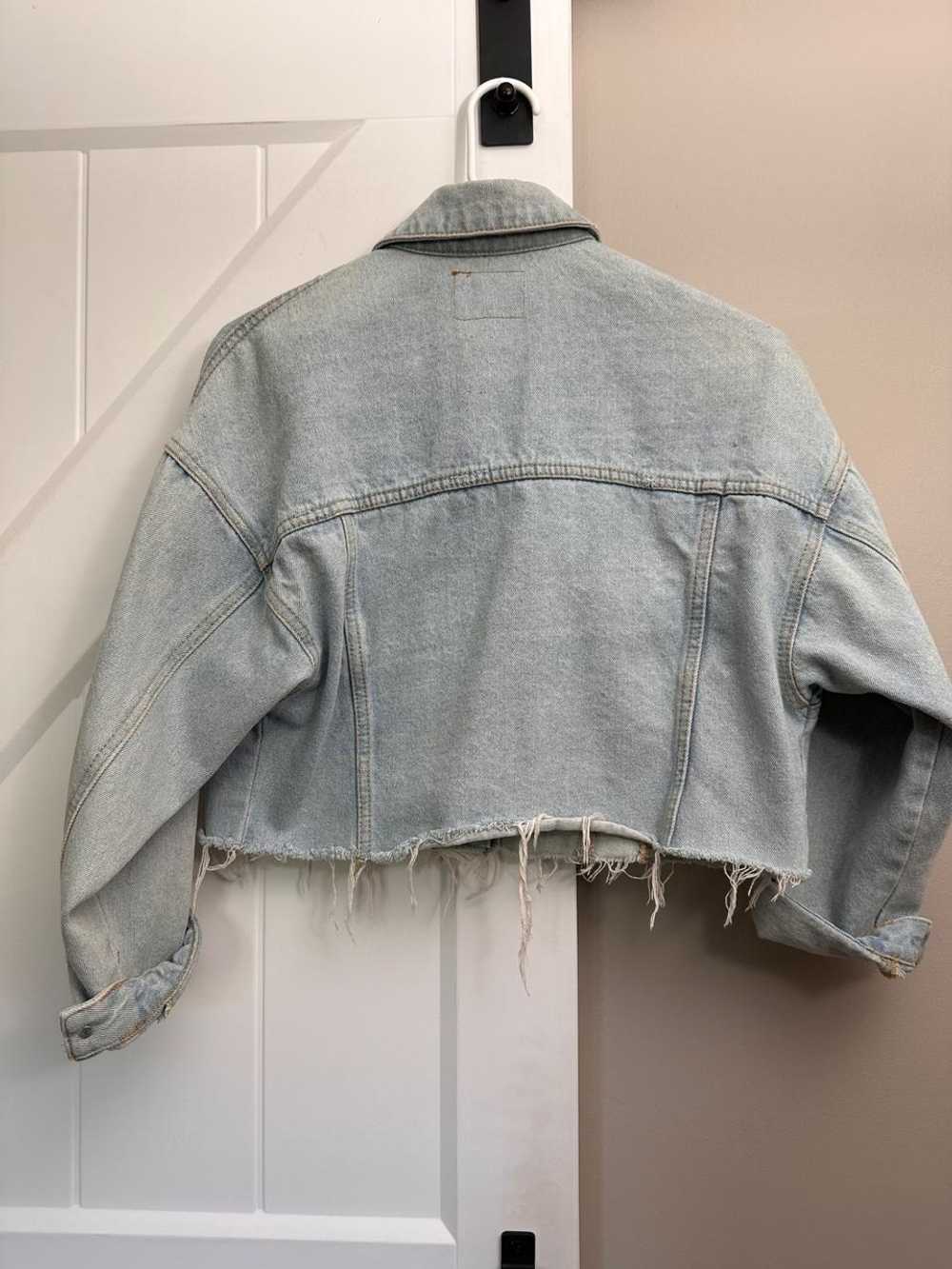 All row Cropped denim jacket (S) | Used, Secondha… - image 3