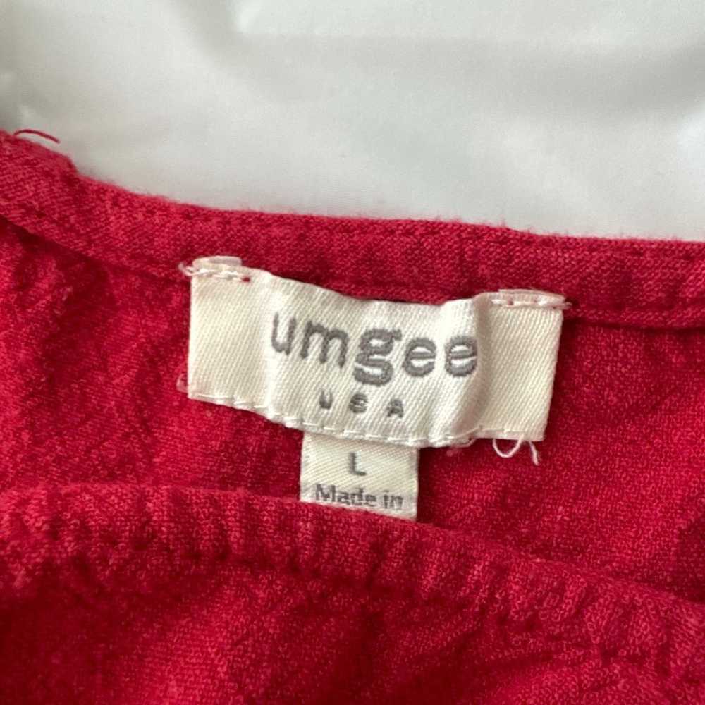 Umgee Women's Short Ruffle Sleeve Linen cotton Dr… - image 8
