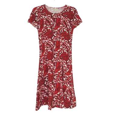 Michael Kors Red Paisley Dress Short Sleeve A-Lin… - image 1