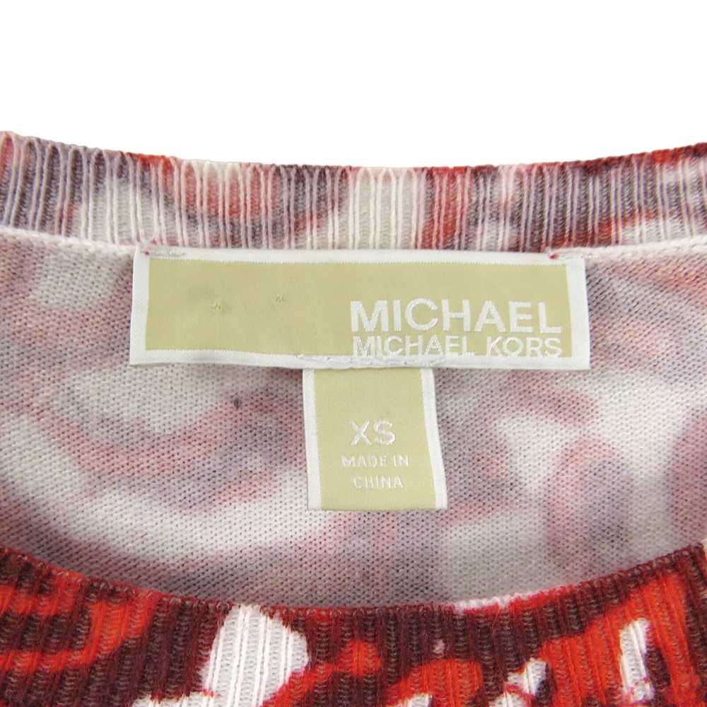 Michael Kors Red Paisley Dress Short Sleeve A-Lin… - image 4