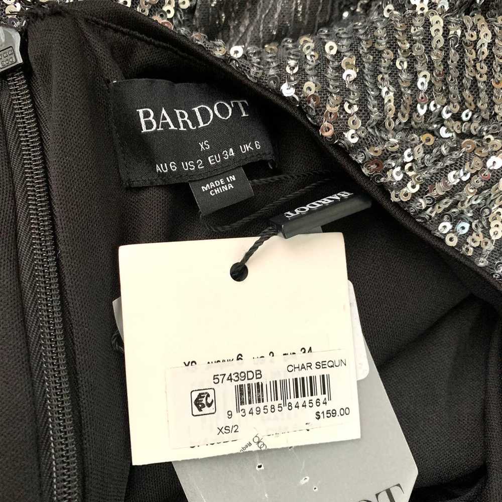 Bardot Winona Sequin Ruffle Wrap Mini Dress in Ch… - image 11