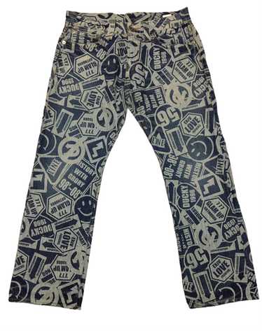 Vintage - 💥OFFER NOW💥DENIM PANTS FULLPRINT INSP… - image 1