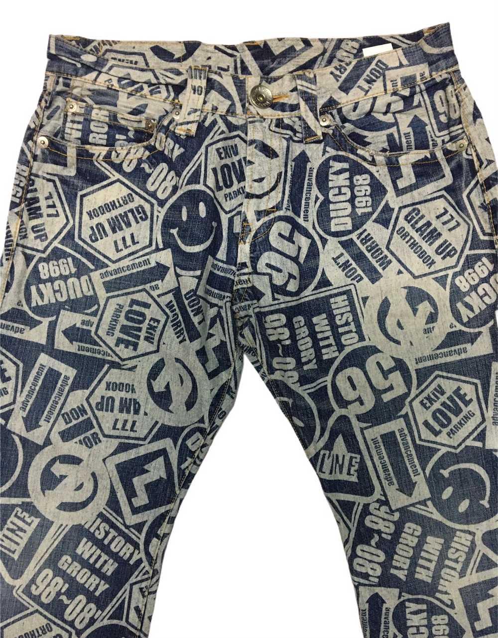 Vintage - 💥OFFER NOW💥DENIM PANTS FULLPRINT INSP… - image 4