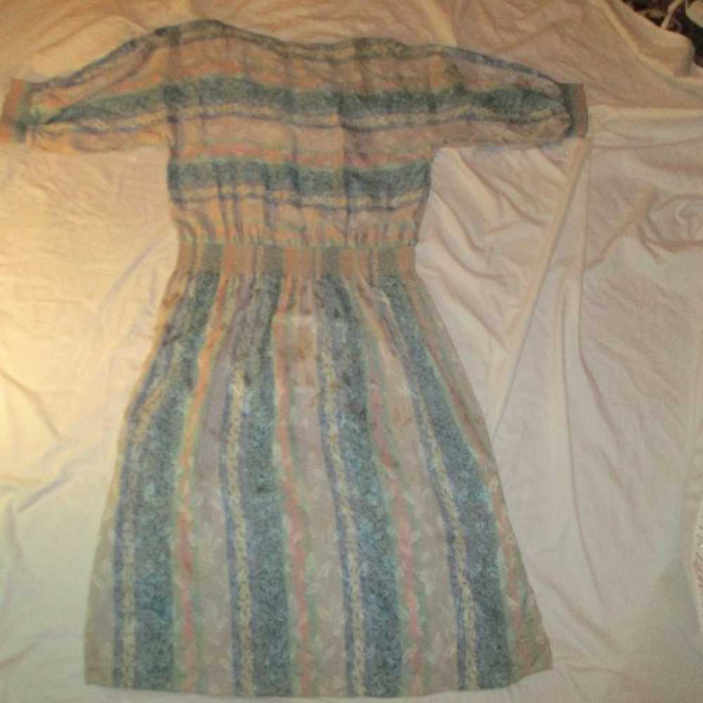 vintage Montaldo's silk jacquard blouson dress - image 11