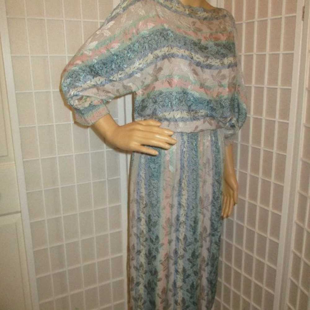 vintage Montaldo's silk jacquard blouson dress - image 3