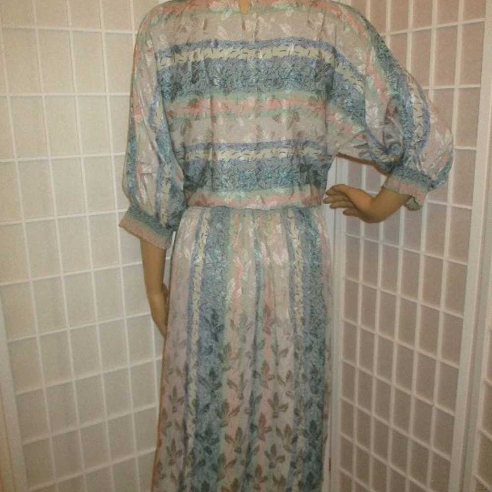 vintage Montaldo's silk jacquard blouson dress - image 4