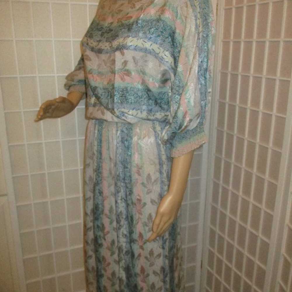 vintage Montaldo's silk jacquard blouson dress - image 5