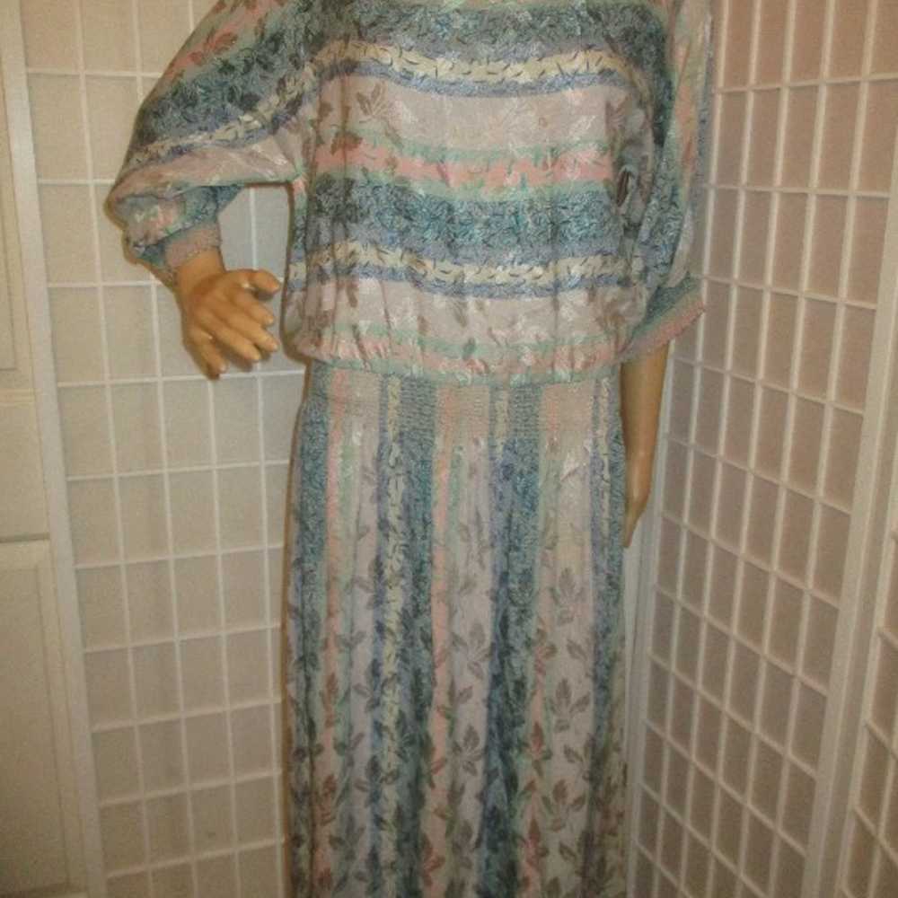 vintage Montaldo's silk jacquard blouson dress - image 6