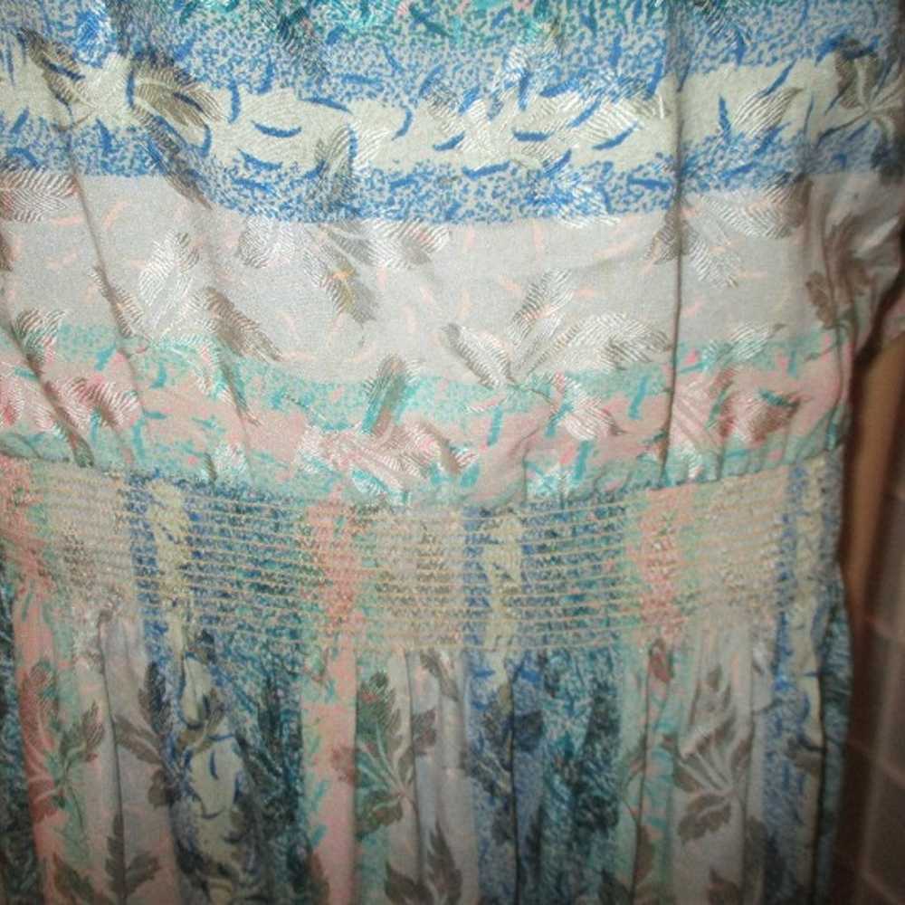 vintage Montaldo's silk jacquard blouson dress - image 7