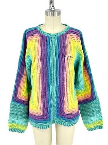 Supreme Hand Crochet Rainbow Sweater