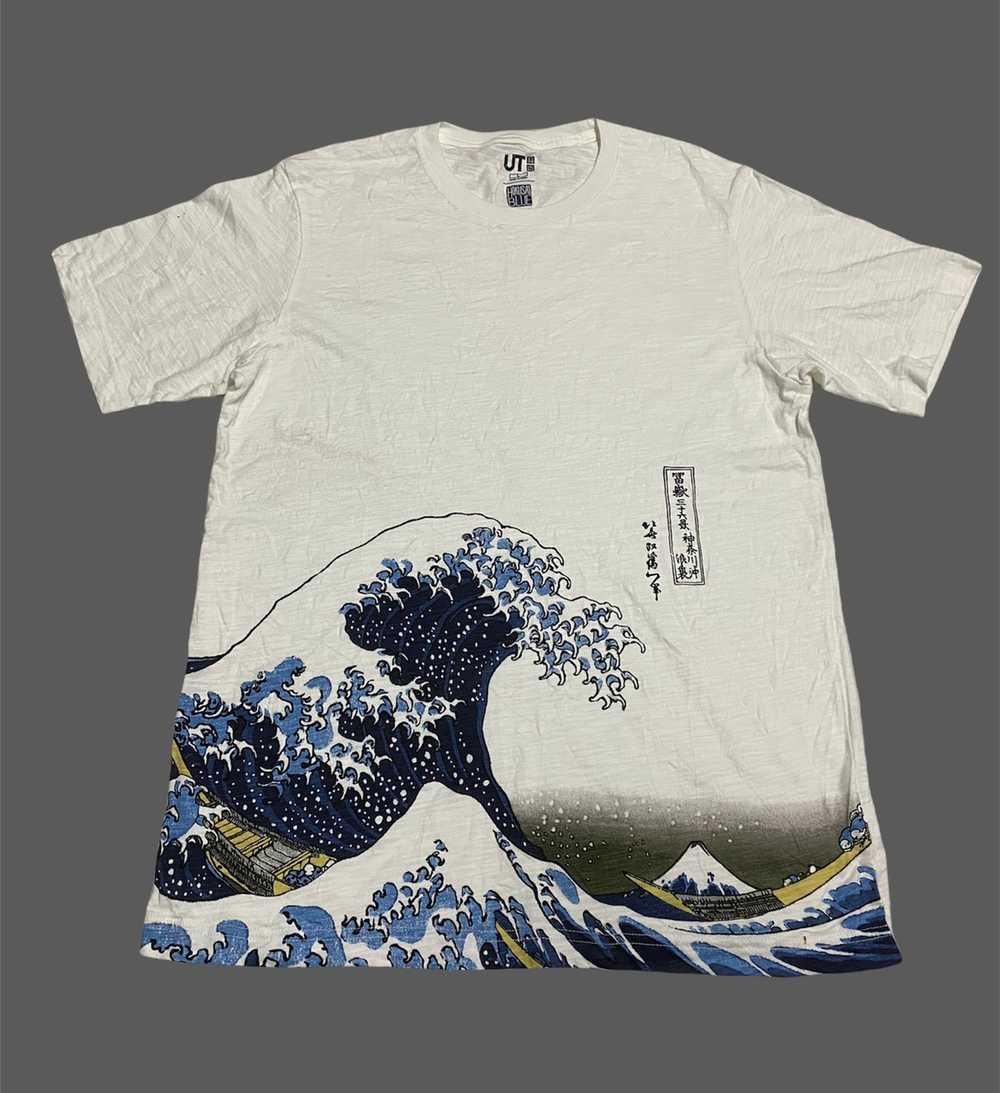 Uniqlo - HOKUSAI BLUE UNIQLO TSHIRT - image 1