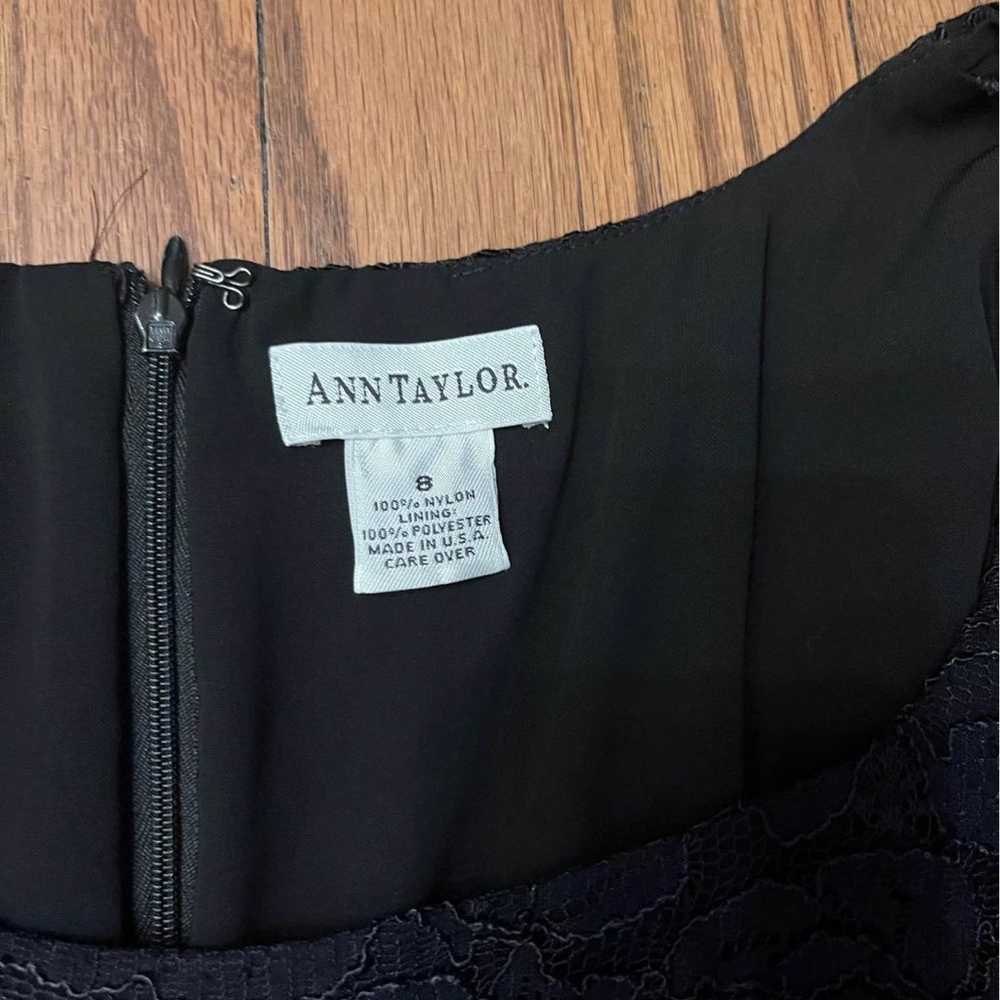 Ann Taylor black lace dress size 8 - image 2