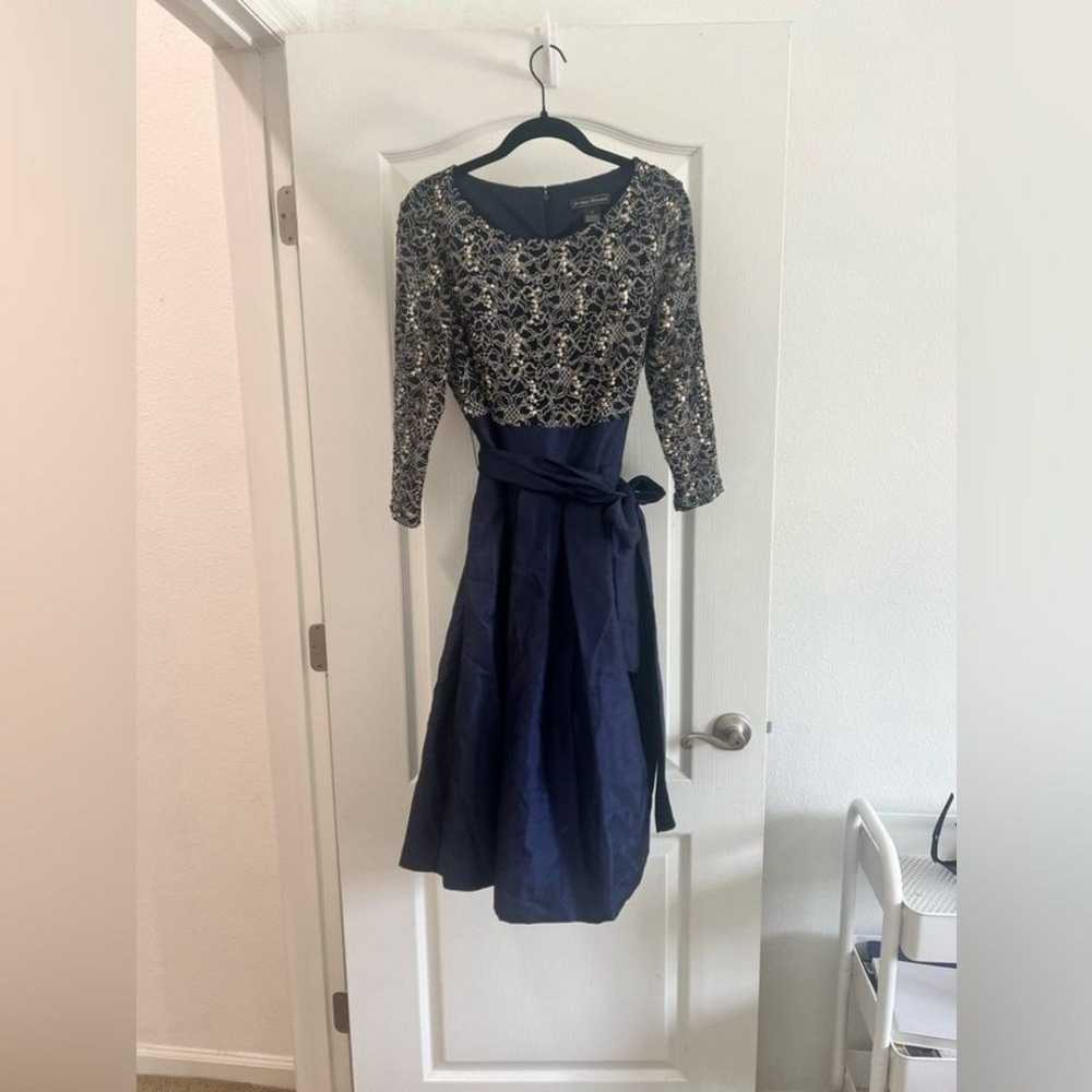Jessica Howard Lace & Sequin Bodice Flare Dress S… - image 2