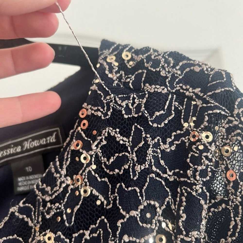 Jessica Howard Lace & Sequin Bodice Flare Dress S… - image 4
