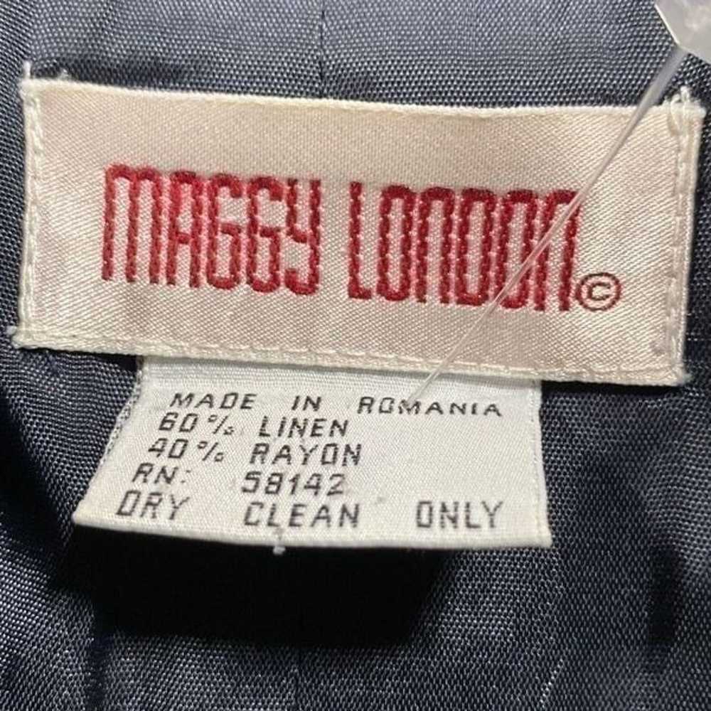 Maggy London Womens Linen Blend Button Front Coll… - image 12