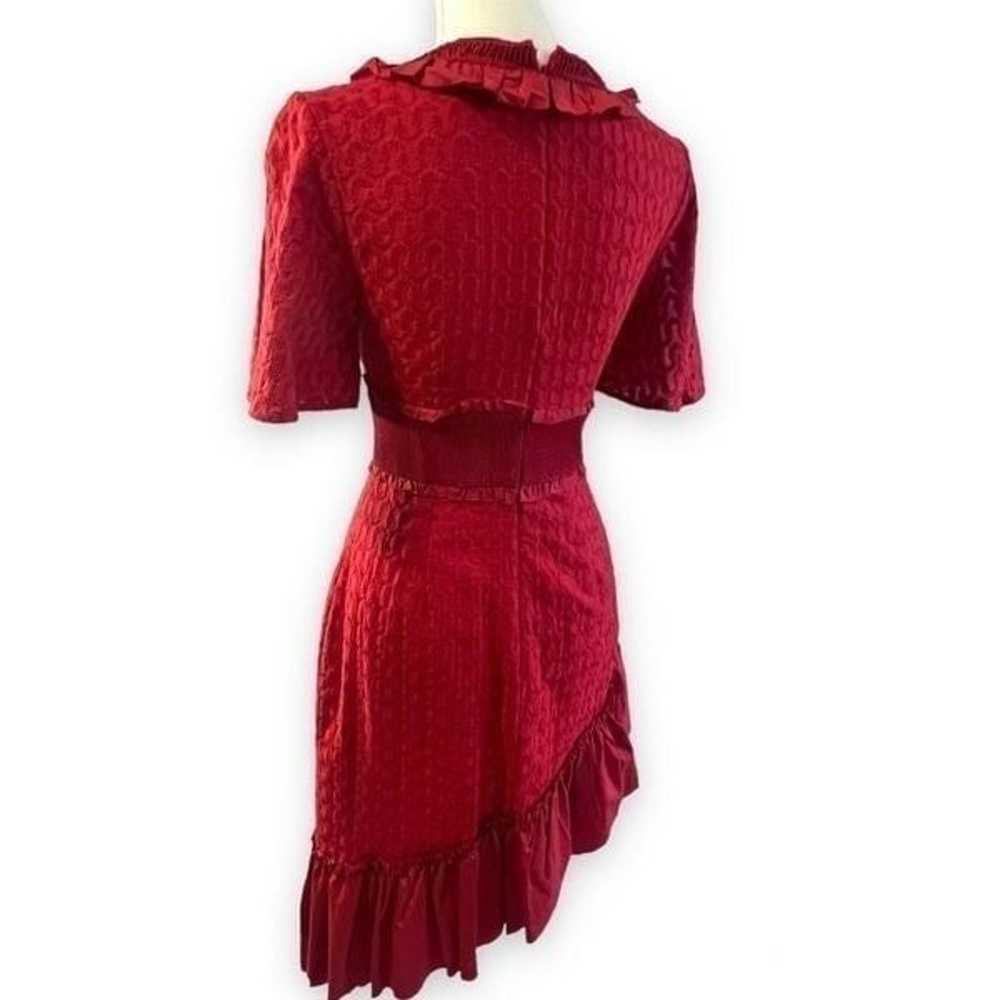 Finders Keepers Women's Red Asymmetrical Ruffled … - image 2