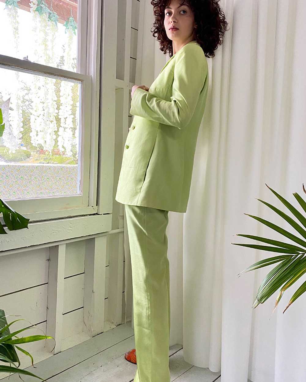 90s Versace Raw Silk Pant Suit - image 6
