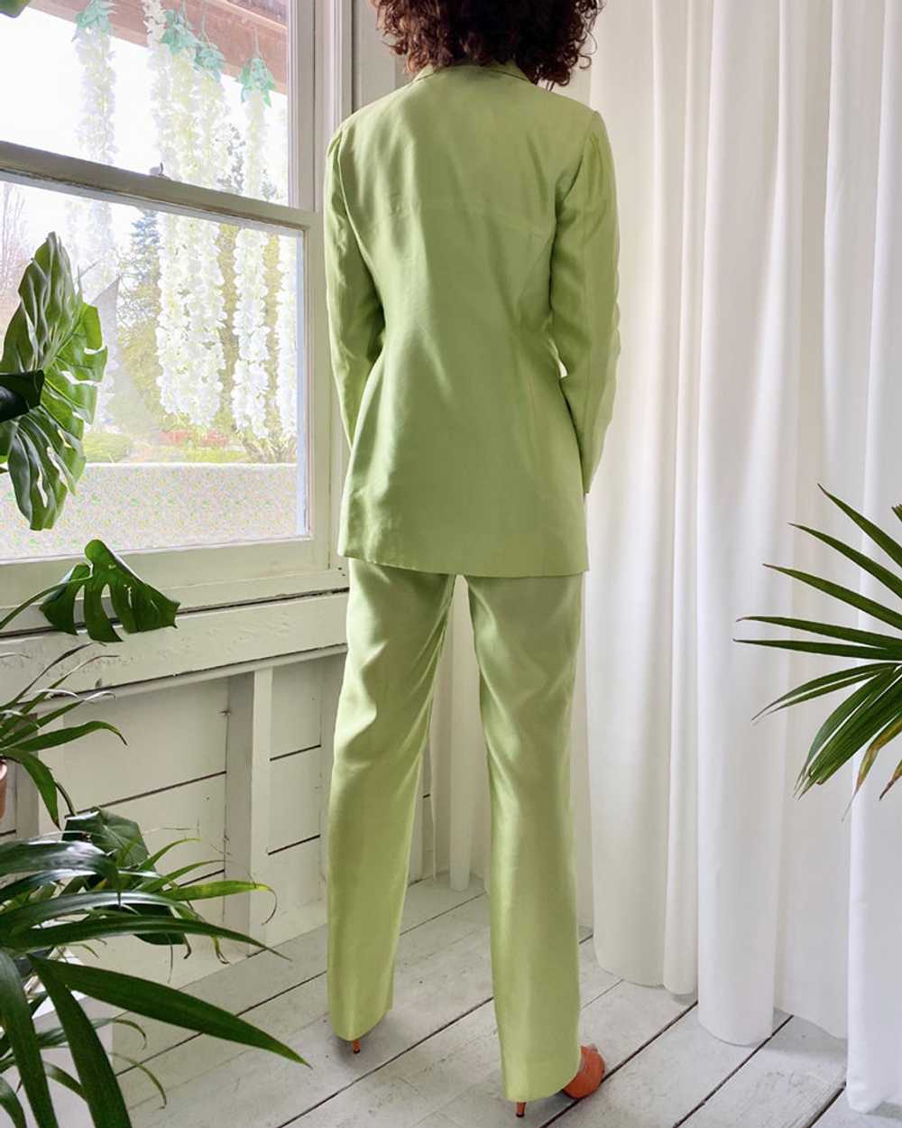 90s Versace Raw Silk Pant Suit - image 8