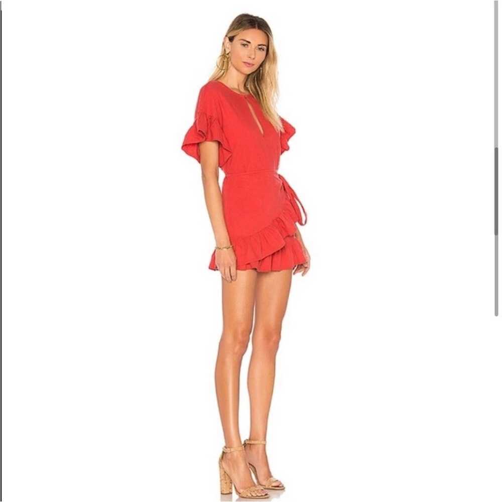Tularosa X REVOLVE Jenny Linen Dress in Salmon Re… - image 2