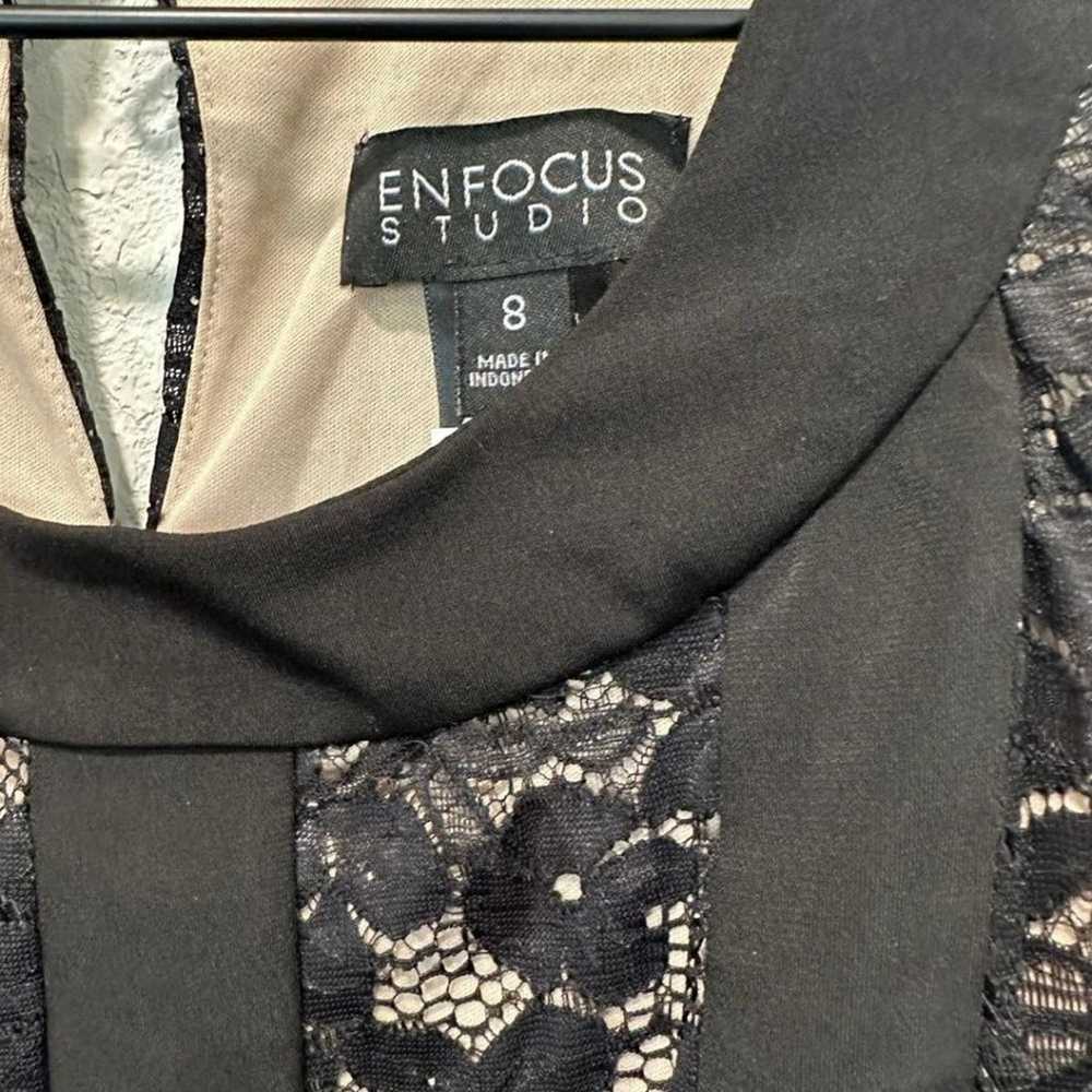 Enfocus Studio Sleeveless Lace Cocktail Dress Bla… - image 3
