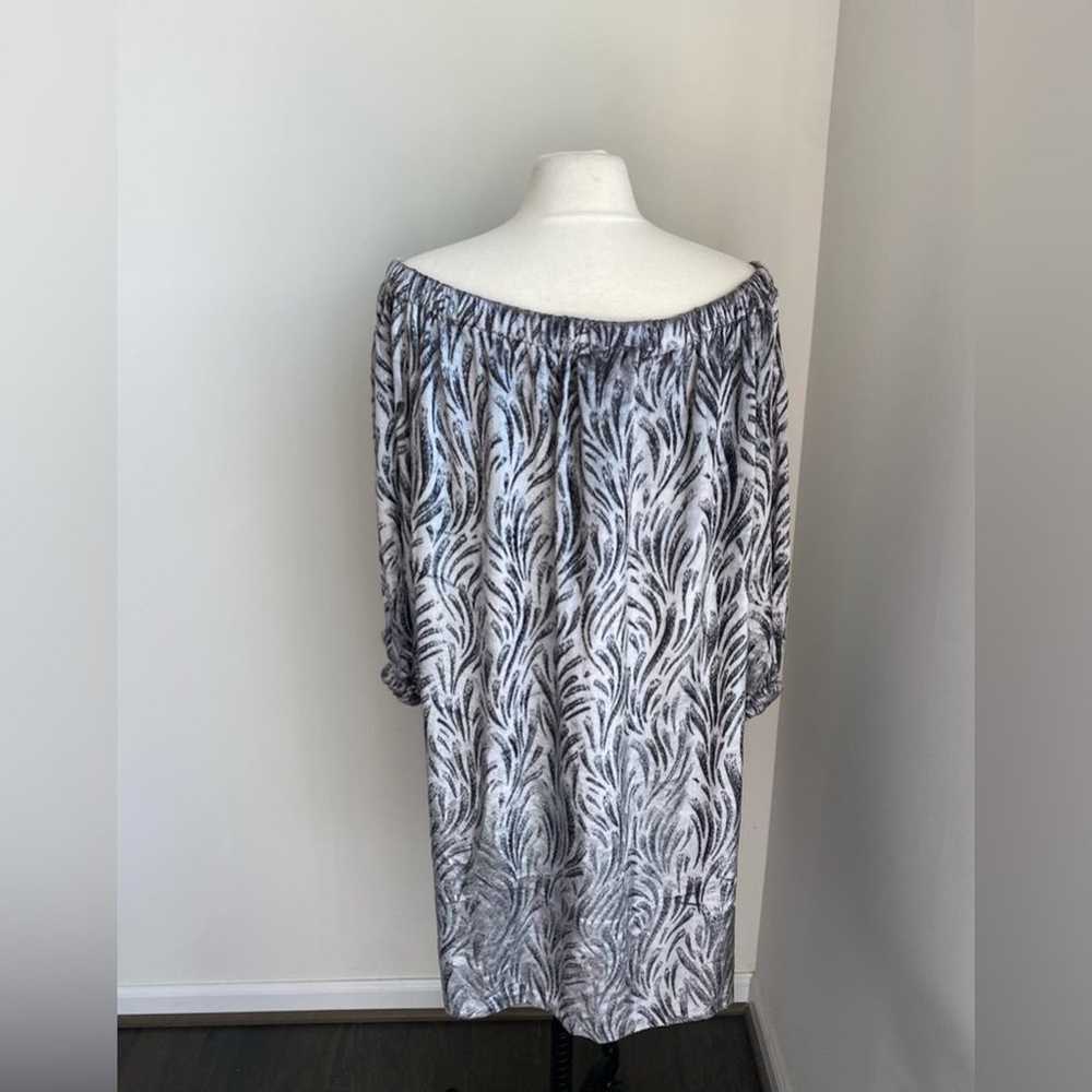 UNBRANDED Grey Velvet Babydoll Dress Size Large - image 7