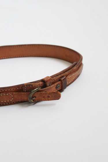 herringbone leather belt