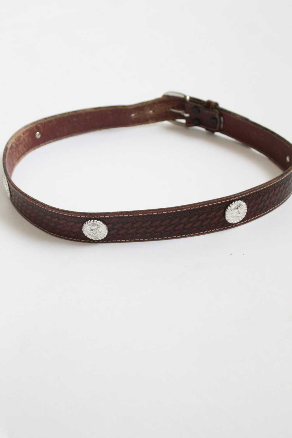tooled leather belt - image 2