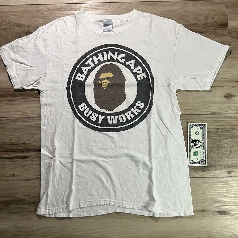 Bape × Vintage Hanes Busy Works Tee - image 1