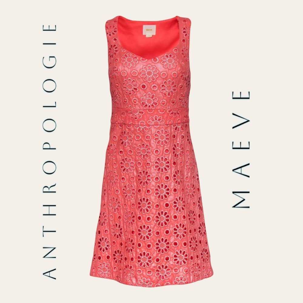 0092W. ANTHROPOLOGIE MAEVE EYELET LINED MINI DRES… - image 1