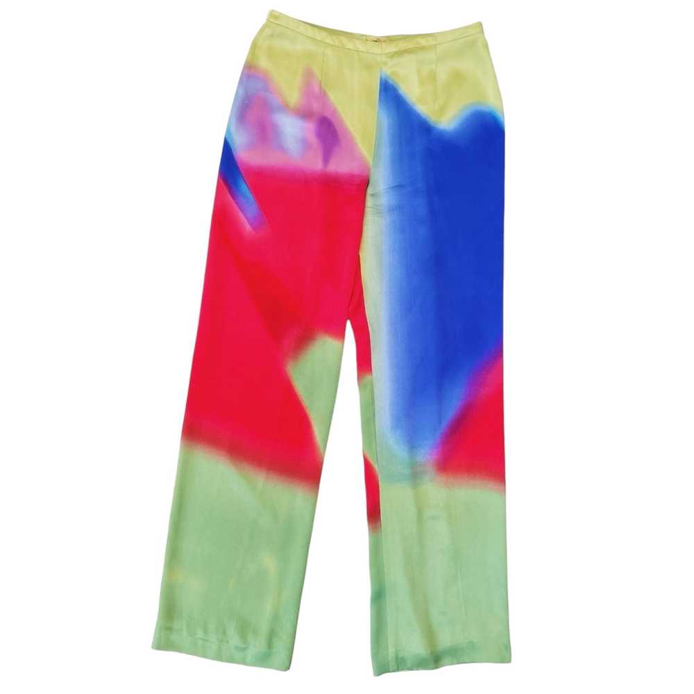 Giorgio Armani Vibrant Silk Pants (S) - image 2