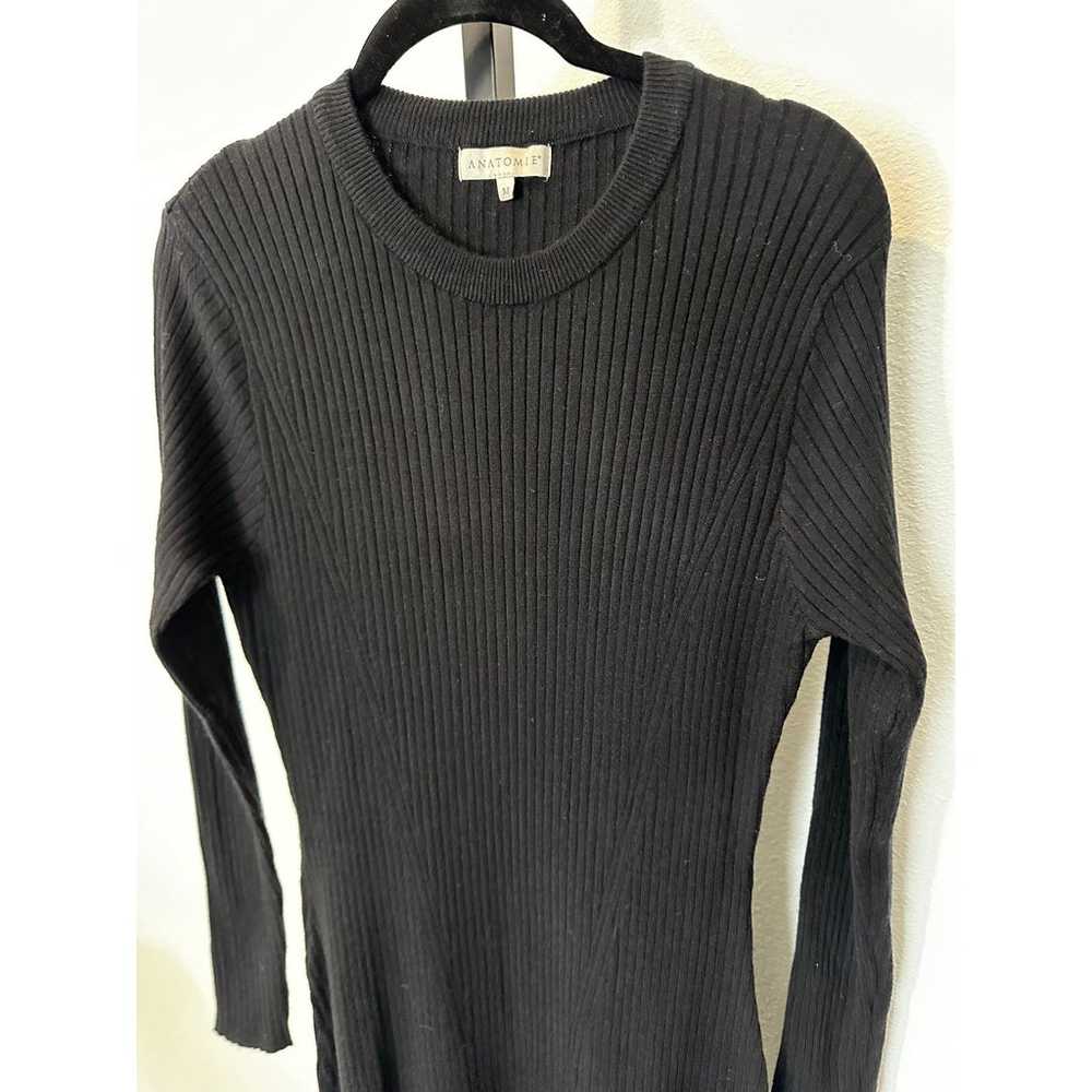Anatomie Devin Black Long Sleeve Sweater Midi Dre… - image 3