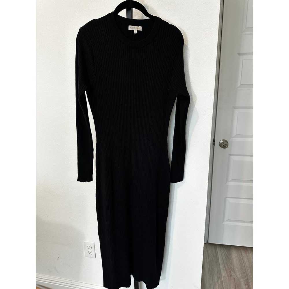 Anatomie Devin Black Long Sleeve Sweater Midi Dre… - image 4