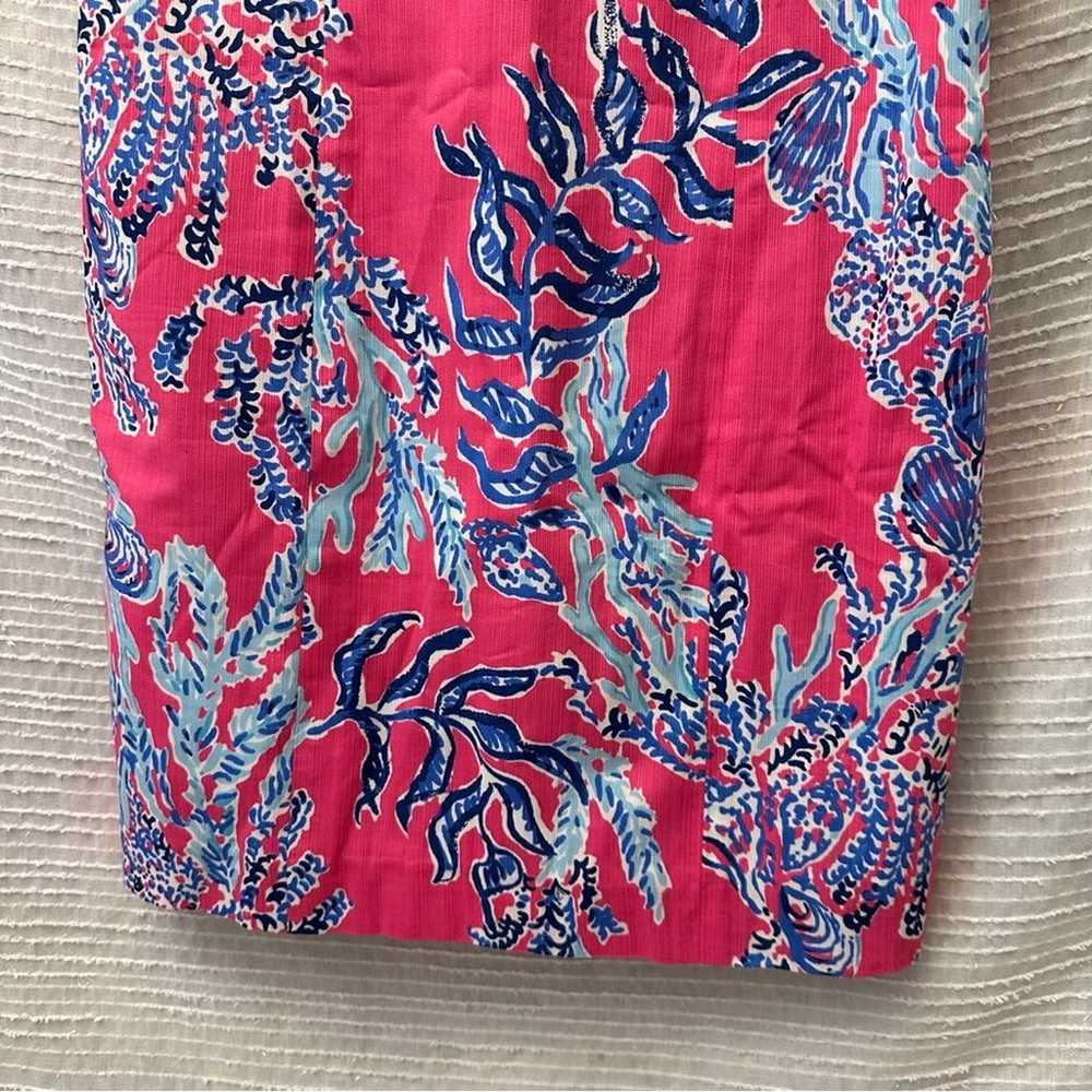 Lilly Pulitzer Shift Dress Pink Blue Coral Dress … - image 2