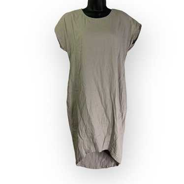 Universal Standard Stretch Linen High Low Dress G… - image 1