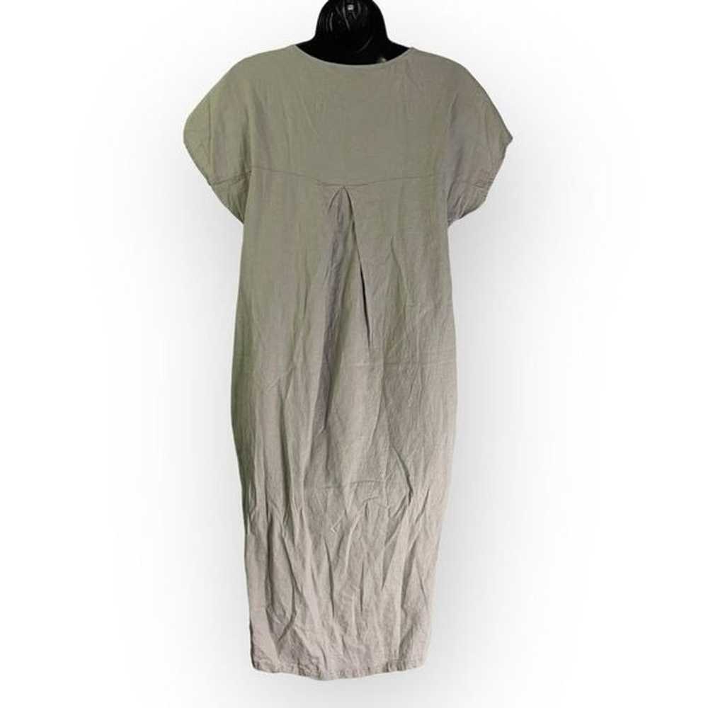 Universal Standard Stretch Linen High Low Dress G… - image 2