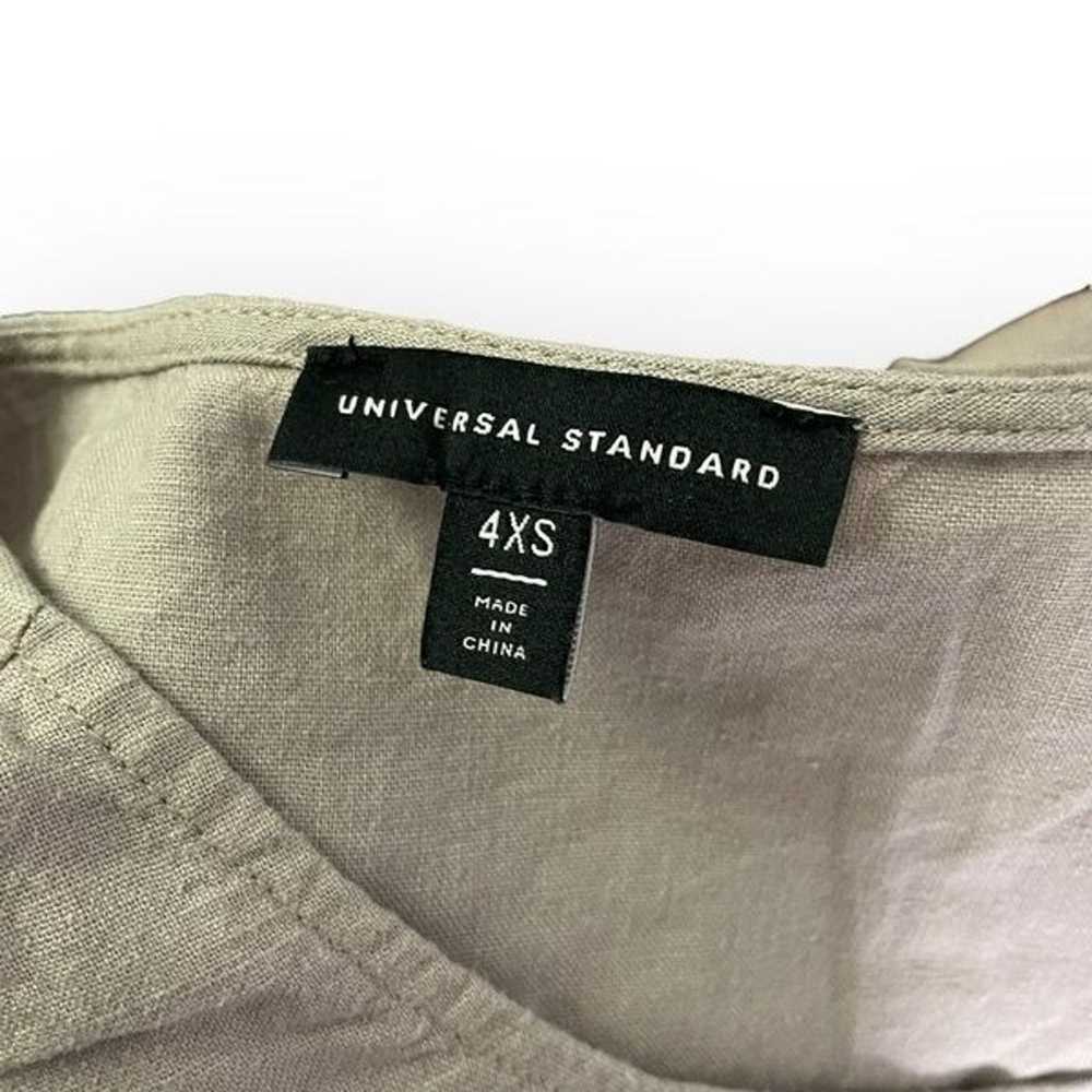 Universal Standard Stretch Linen High Low Dress G… - image 3